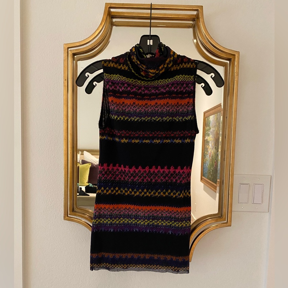 Fuzzi Multi Flame Sheer Top